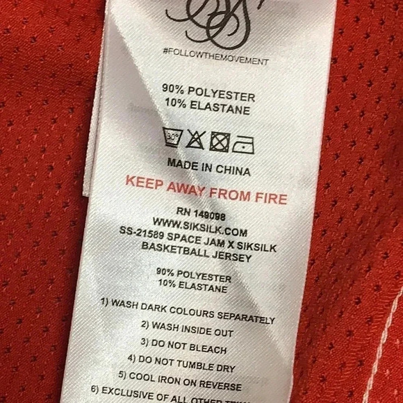 SikSilk Space Jam T Shirt Jersey Relaxed Fit Bugs Bunny #1 Men’s Medium NWT - Picture 8 of 10